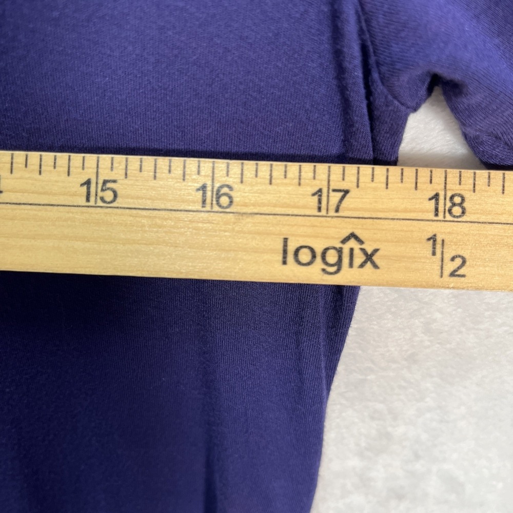 Soft Surroundings 3/4 Sleeve Boat Neck Tunic Womens Medium Purple Casual Basics - Picture 3 of 7